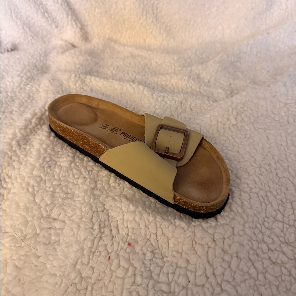 Project Classic Women's Cream Sandals - Picture 5 of 7